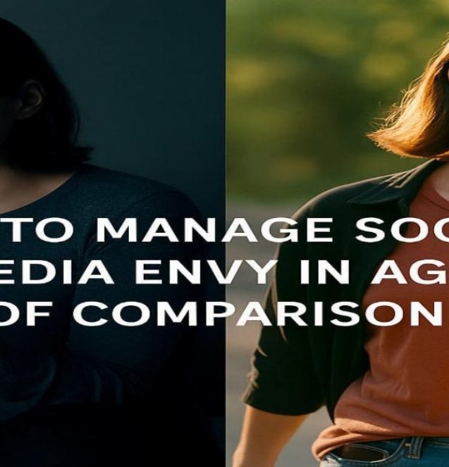 An image showing how to manage social media envy in the age of comparison by shifting from isolation to real-life connection