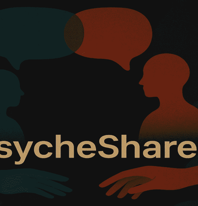 Abstract illustration of silhouettes, speech bubbles, and reaching, symbolizing emotional connection and support