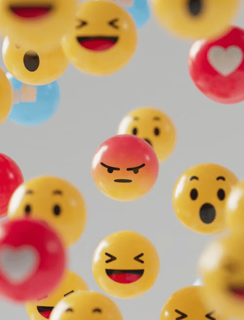 3D emojis representing various facial expressions