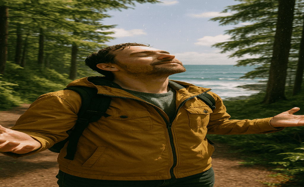 A person thankful for nature