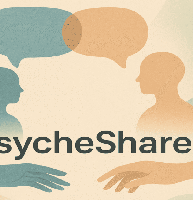 Abstract illustration of silhouettes, speech bubbles, and reaching, symbolizing emotional connection and support for each other