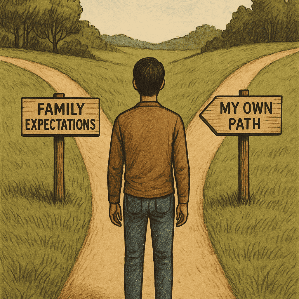 Illustration of the choice between self and imposed duty