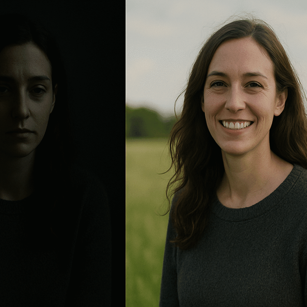 A Side-by-Side Split Image (Before & After)
