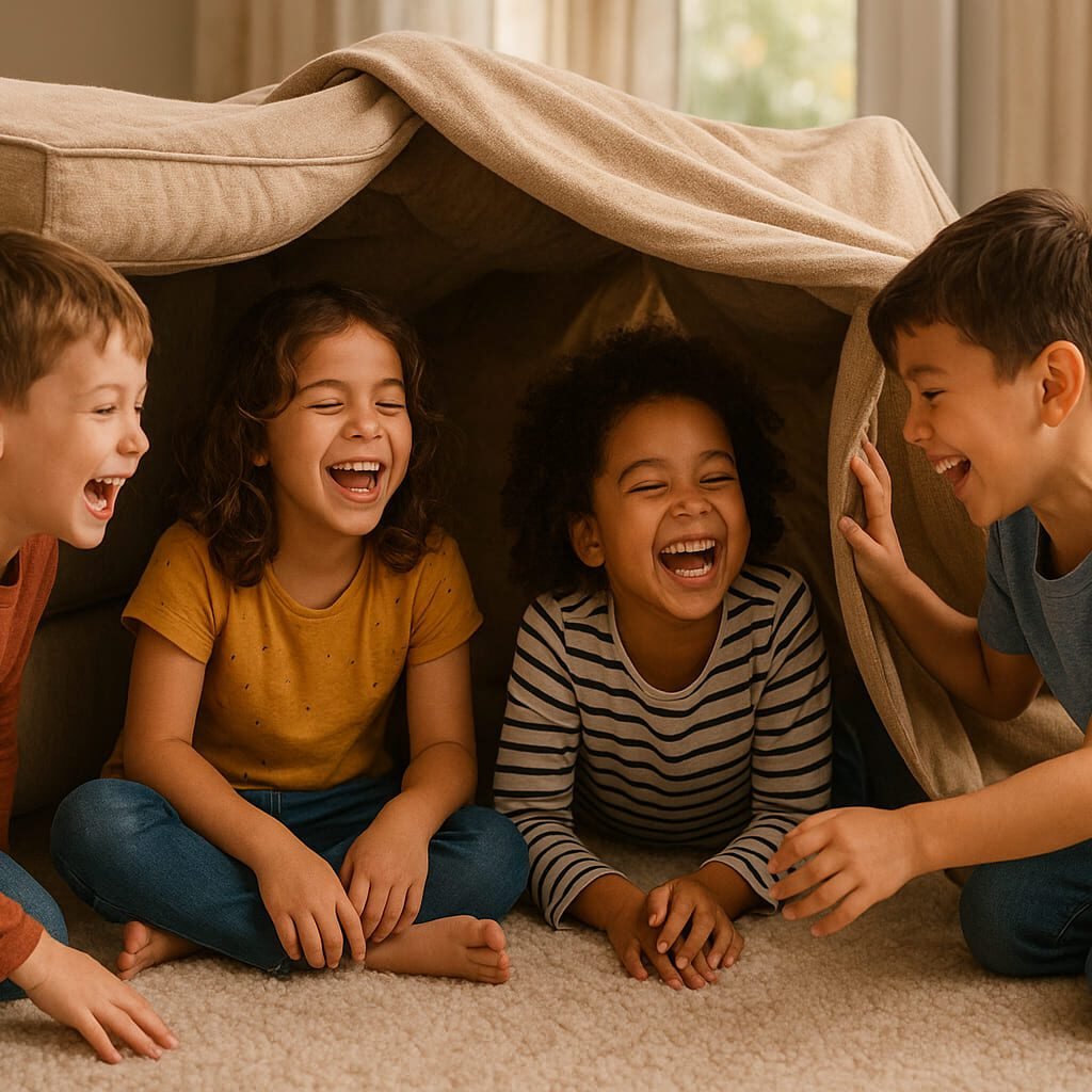Indoor collaborative play that fosters social development