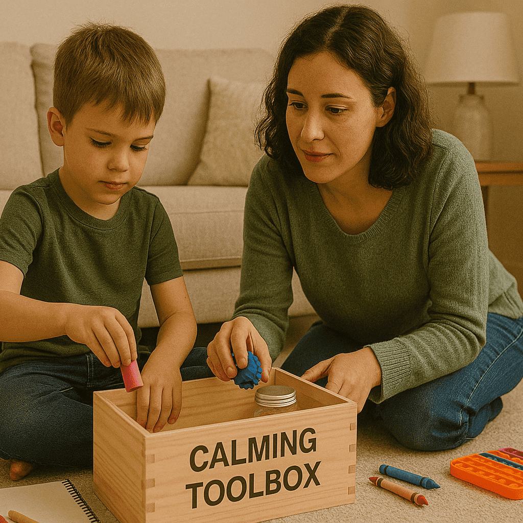 calming toolbox for anxious children with parent-child collaboration