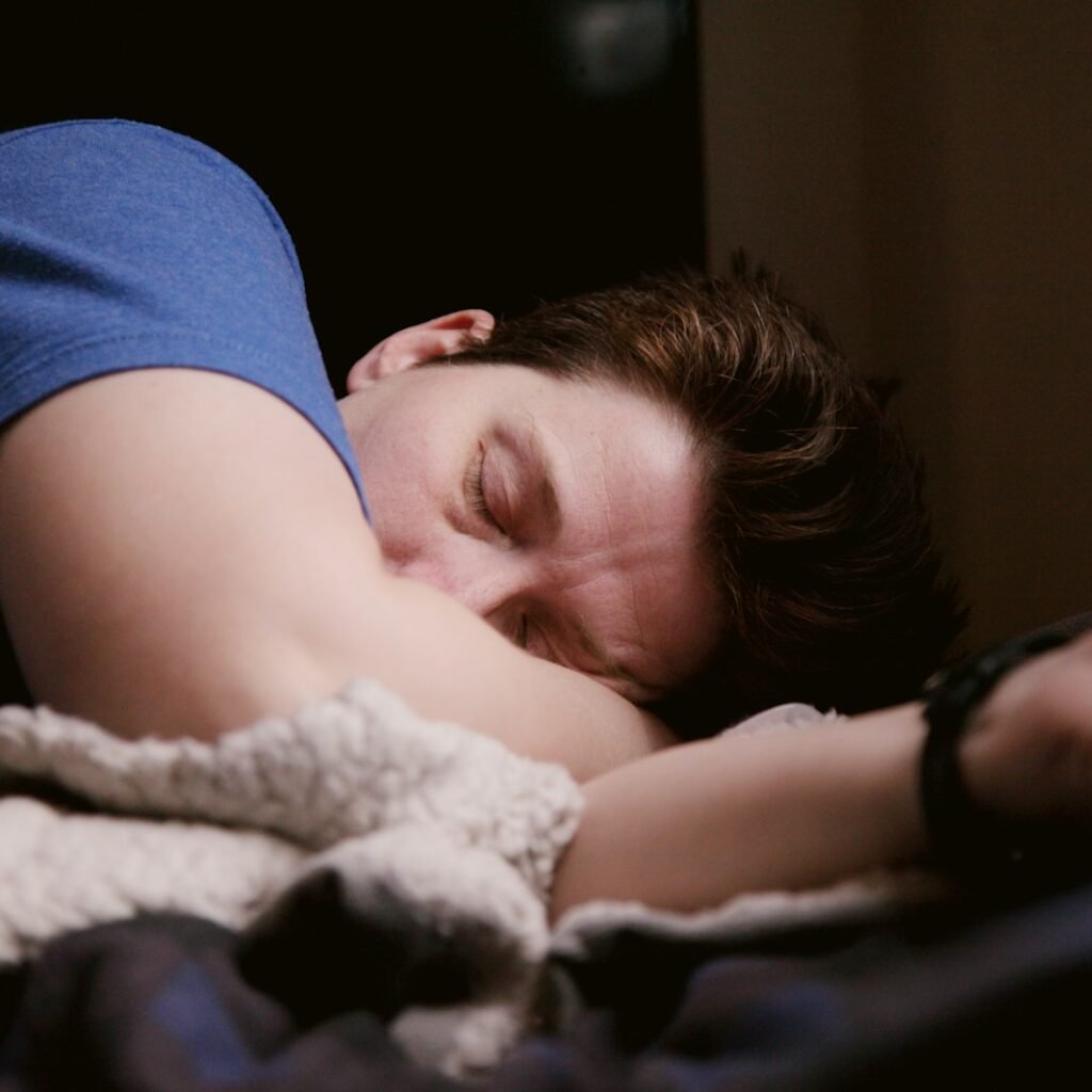 Connection between sleep and mental health represented by peaceful rest