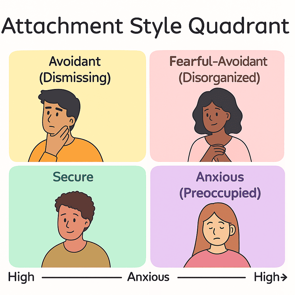 Attachment styles in romantic relationships emotional distance connection