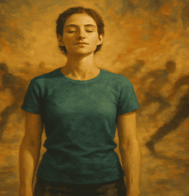 Person thriving under pressure after emotional resilience