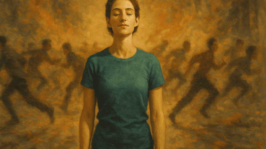 Person thriving under pressure after emotional resilience
