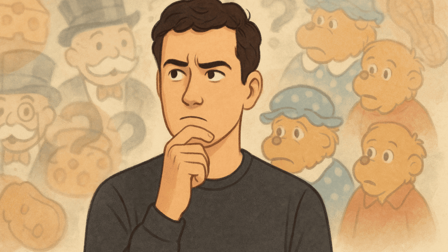the mandela effect why false memories feel real illustrated with a person doubting their memory