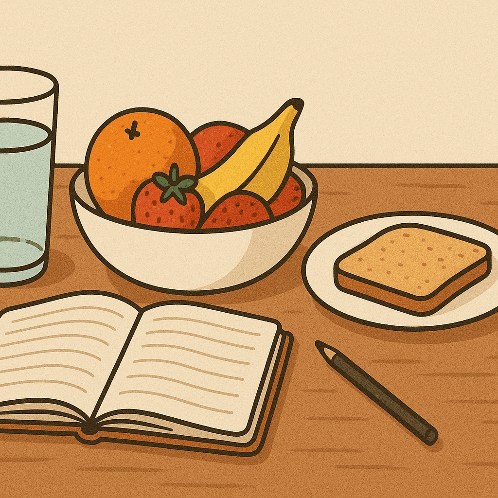 Self-care checklist for mental clarity through nutrition and hydration